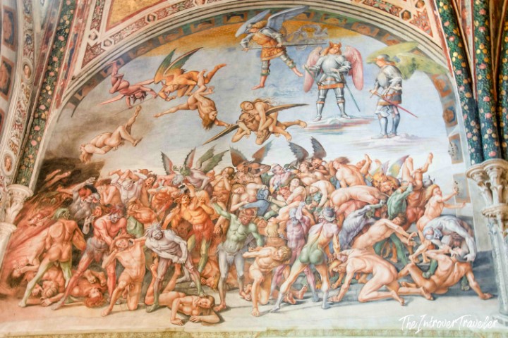 Luca Signorelli fresco of the Damned in Orvieto Cathedral, showing figures tormented by demons