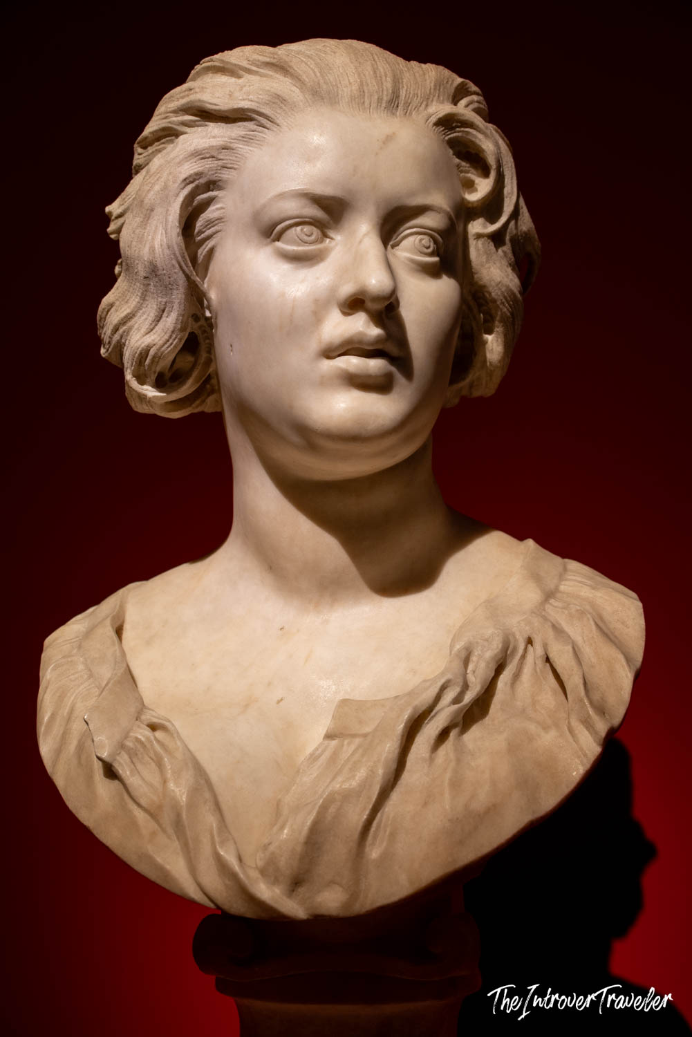 Bernini marble bust of Costanza Bonarelli, his muse and lover, displayed at Palazzo Barberini