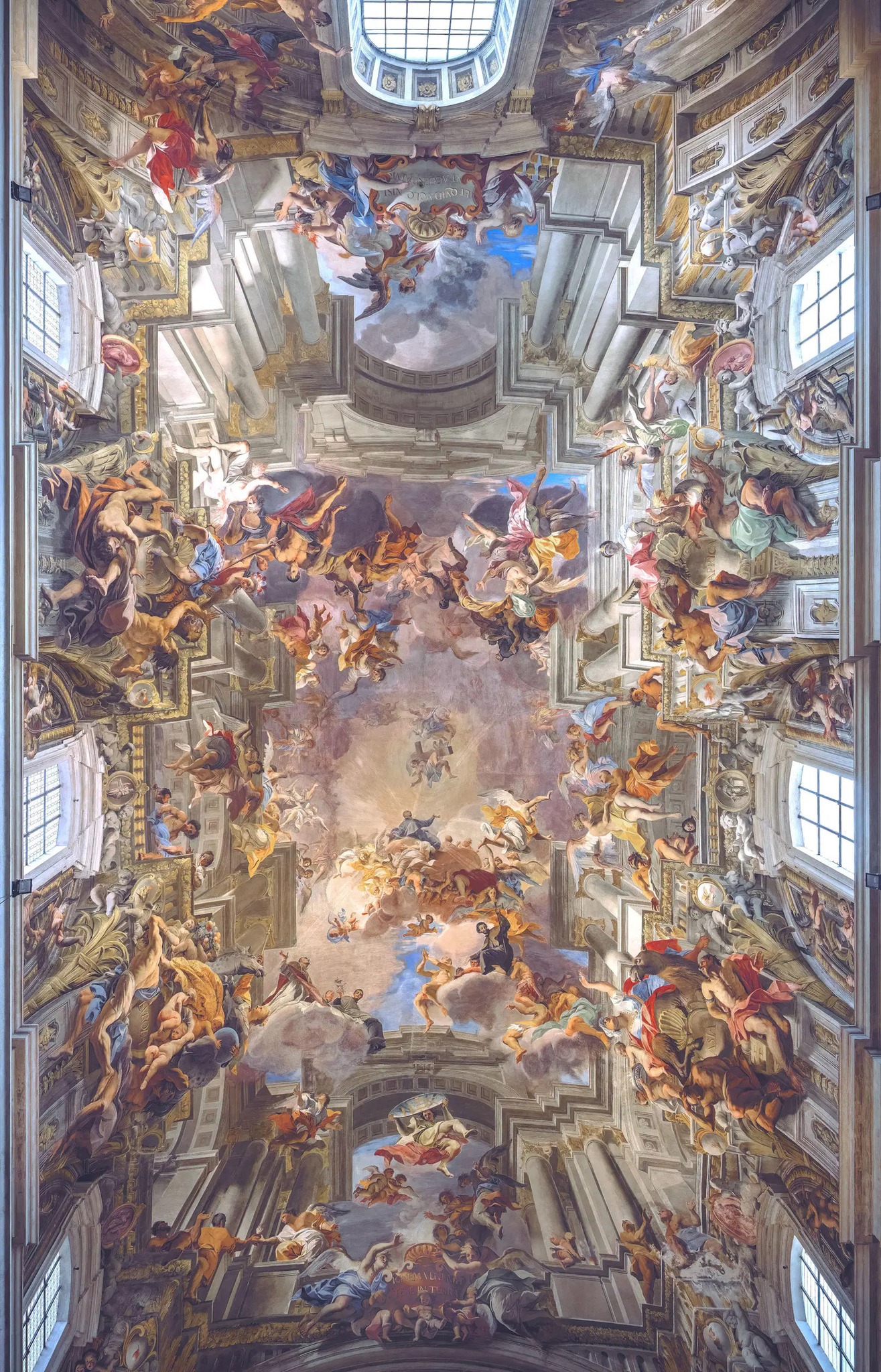 Apotheosis of Saint Ignatius ceiling fresco by Andrea Pozzo, Sant'Ignazio church Rome
