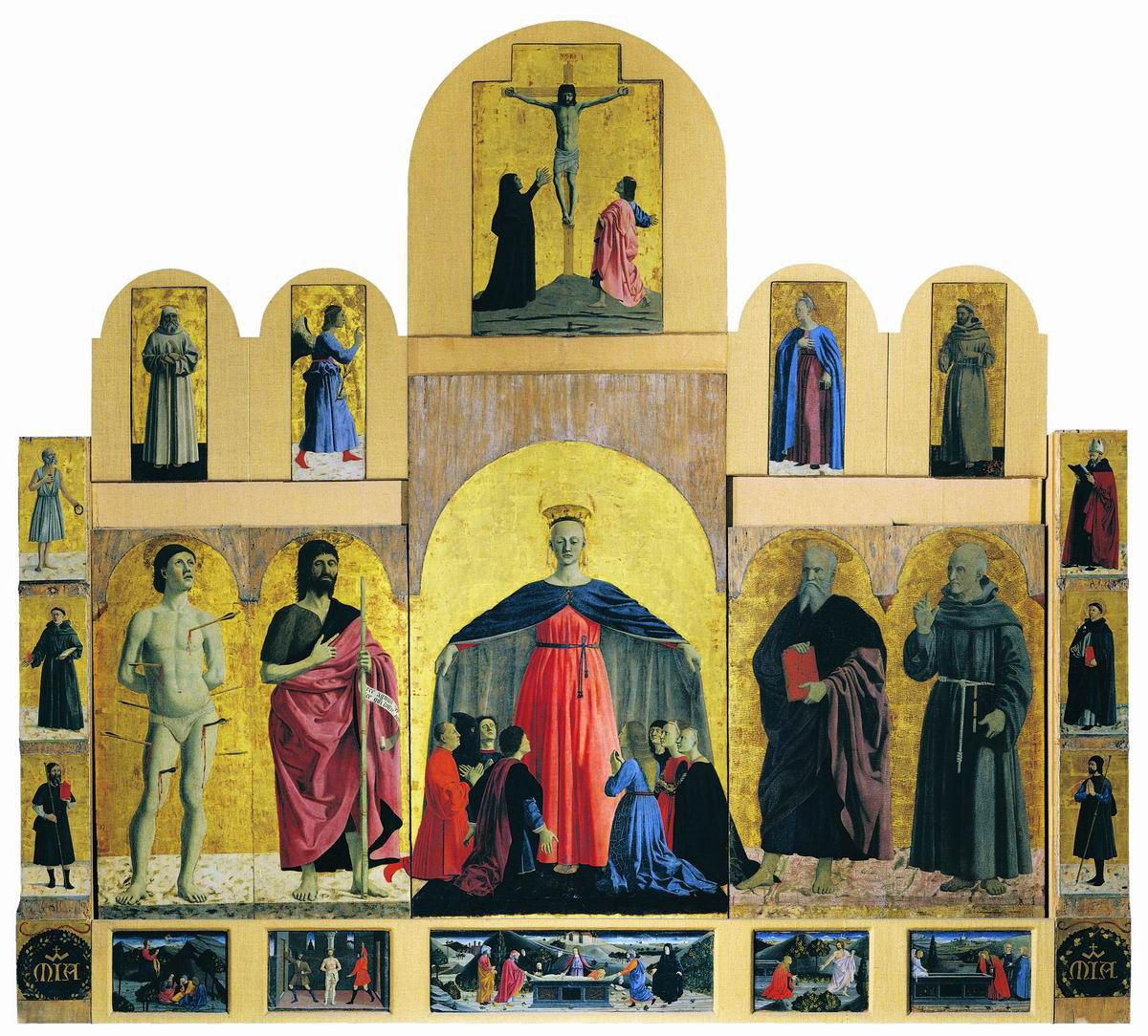 Polyptych of the Misericordia by Piero della Francesca, tempera on panel, Sansepolcro
