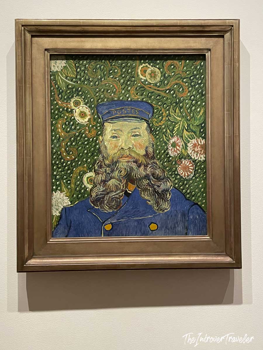 Portrait of the Postman Joseph Roulin by Van Gogh, on display at MoMA New York