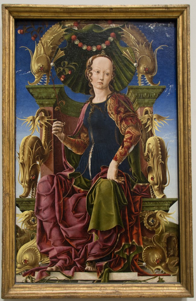 Musa Calliope by Cosimo Tura, Renaissance panel painting at the National Gallery London