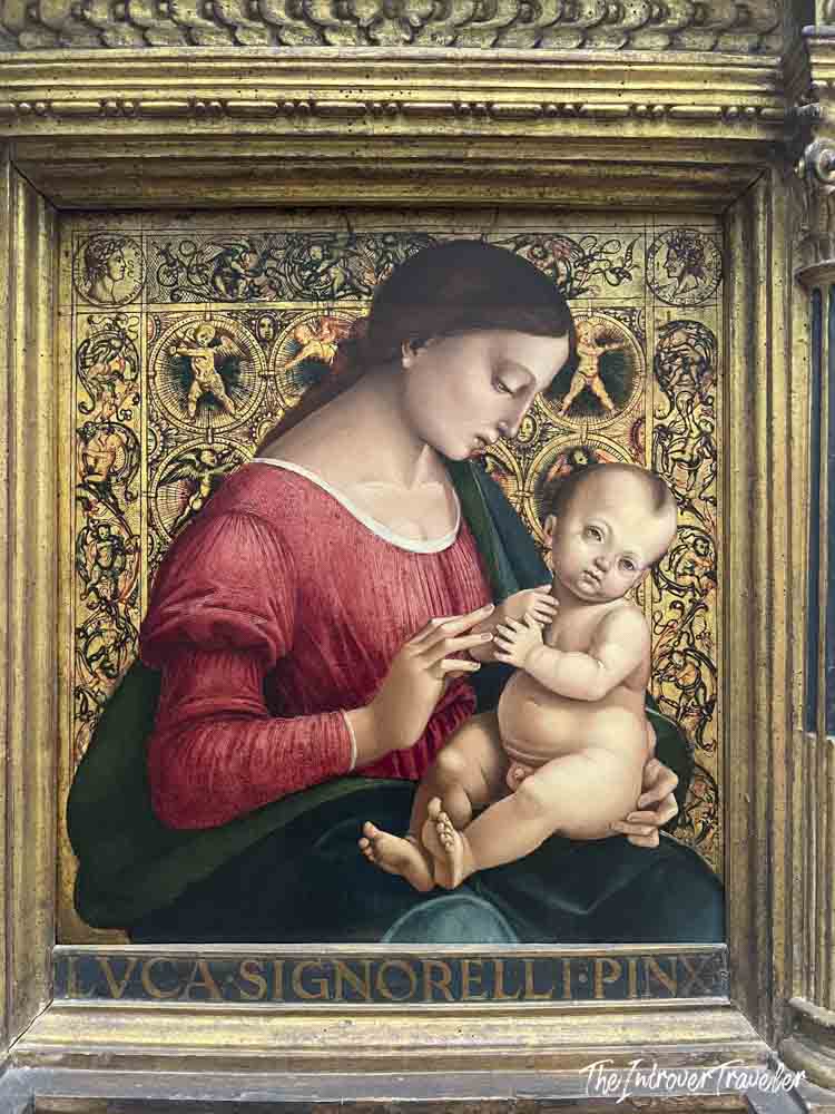 Madonna and Child by Luca Signorelli, Renaissance tempera panel on display at the Met