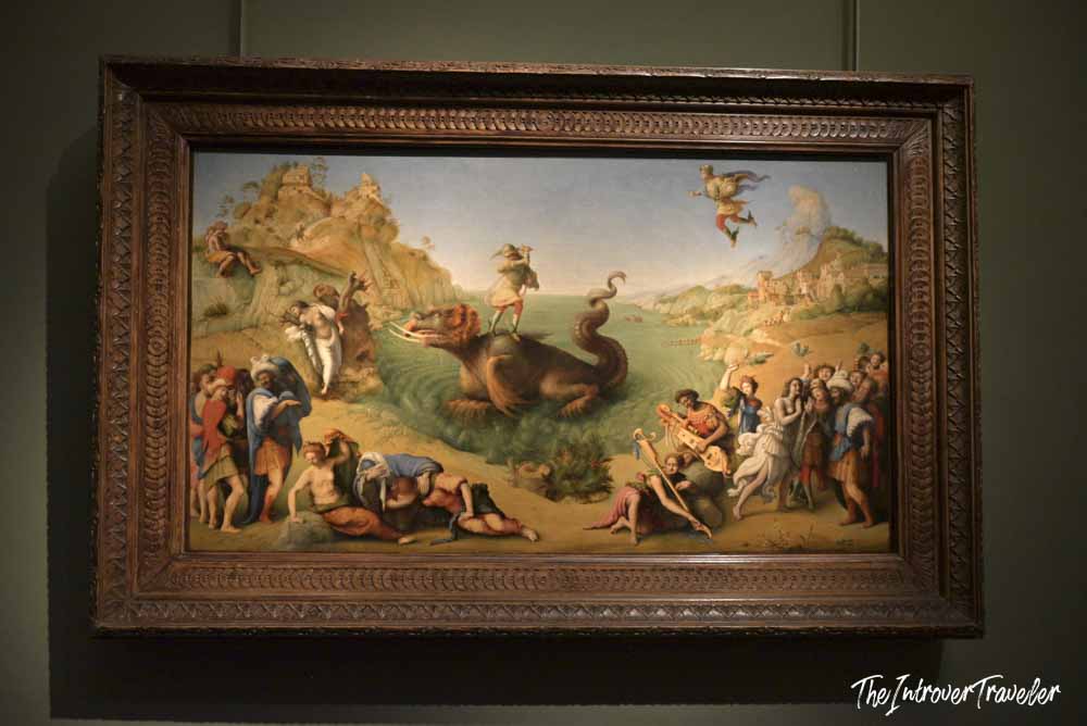 Perseus Freeing Andromeda by Piero di Cosimo, on display at the Uffizi Gallery in Florence