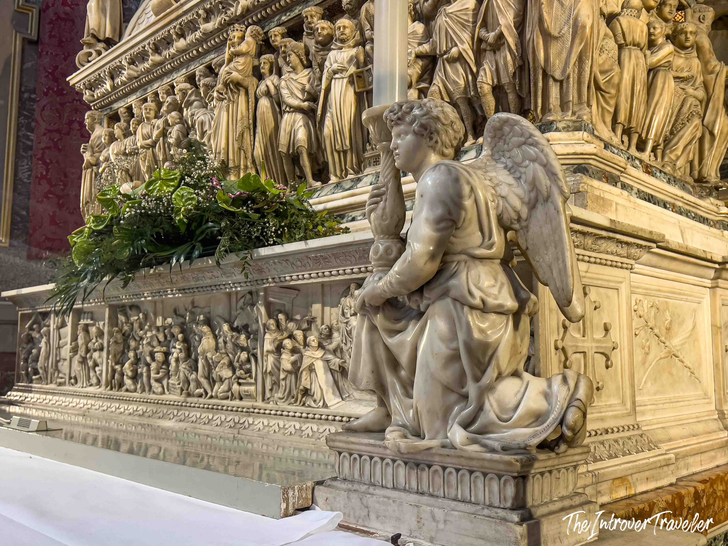 Kneeling angel by Michelangelo on the Ark of Saint Dominic, Basilica di San Domenico, Bologna