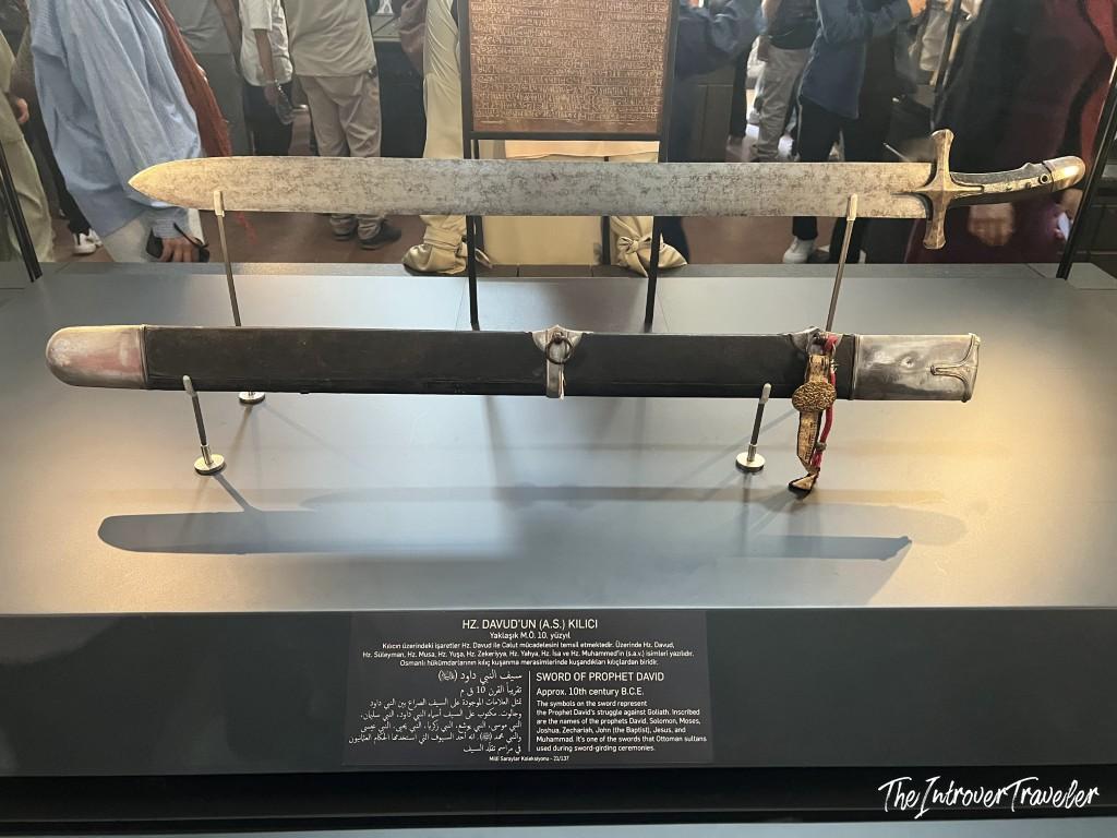 Sword of Prophet David (10th century BCE) on display at Topkapi Palace, Istanbul