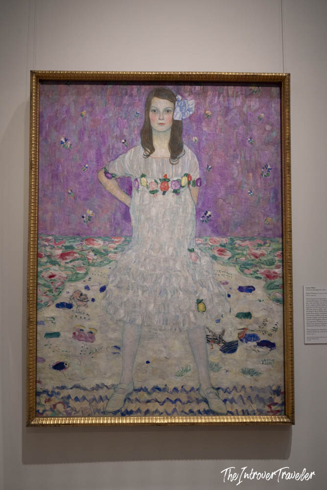 Mäda Primavesi portrait by Gustav Klimt displayed at the Metropolitan Museum of Art, New York