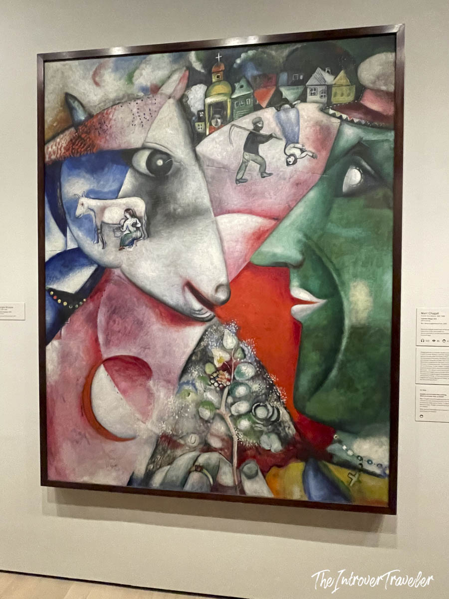 Marc Chagall's "I and the Village" (1911) on display at MoMA, New York