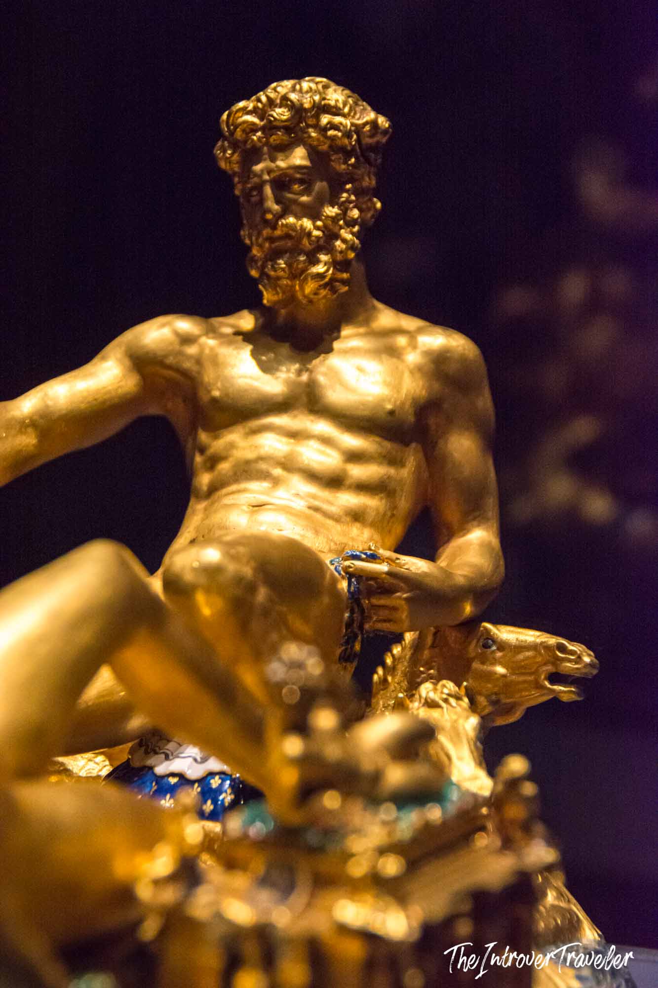 Gold figure of Neptune on the Cellini Salt Cellar, Kunsthistorisches Museum Vienna