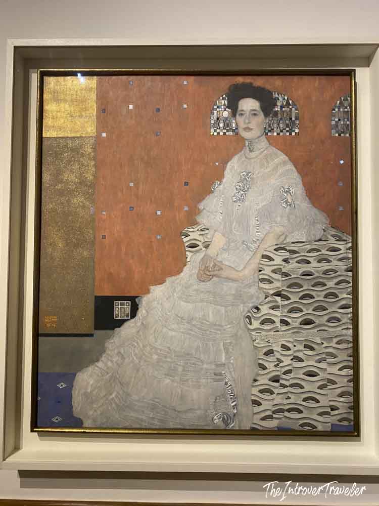 Portrait of Fritza Riedler by Gustav Klimt, on display at the Belvedere Museum in Vienna