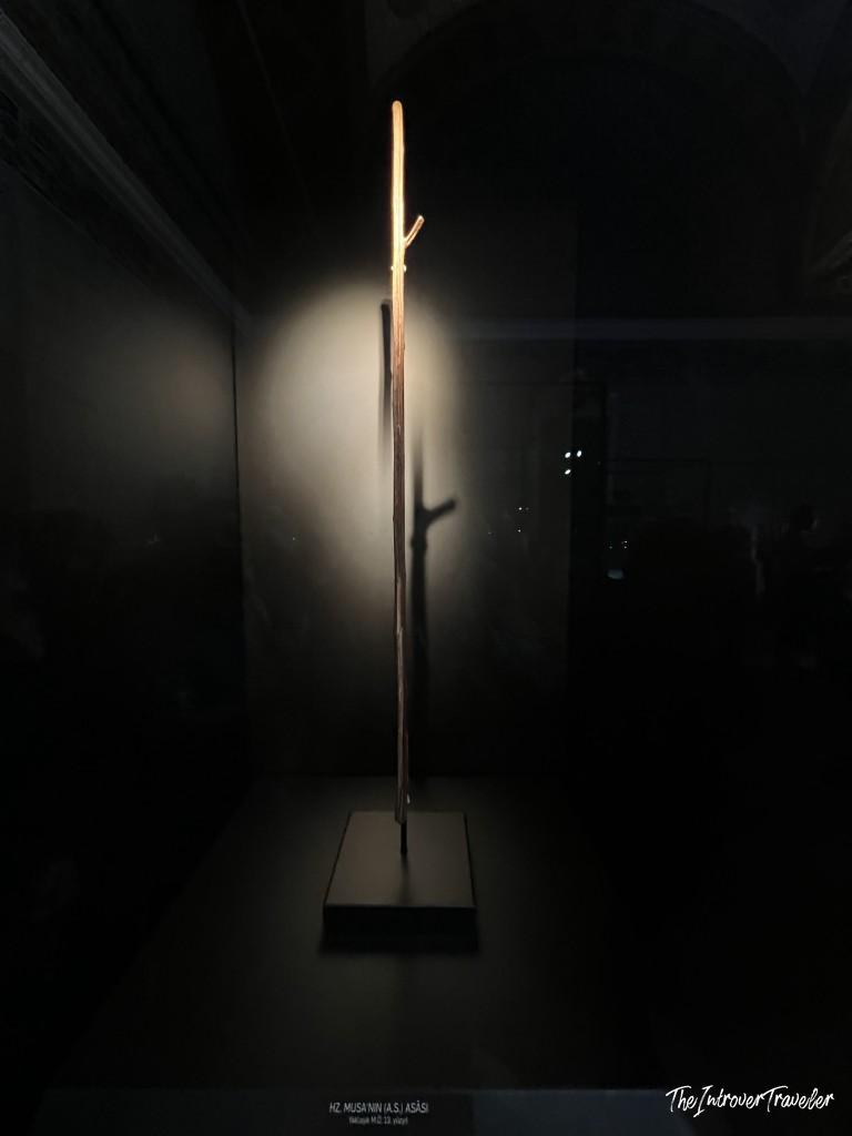 Staff of Prophet Moses (Hz. Musa'nin Asasi) displayed in Topkapi Palace, Istanbul