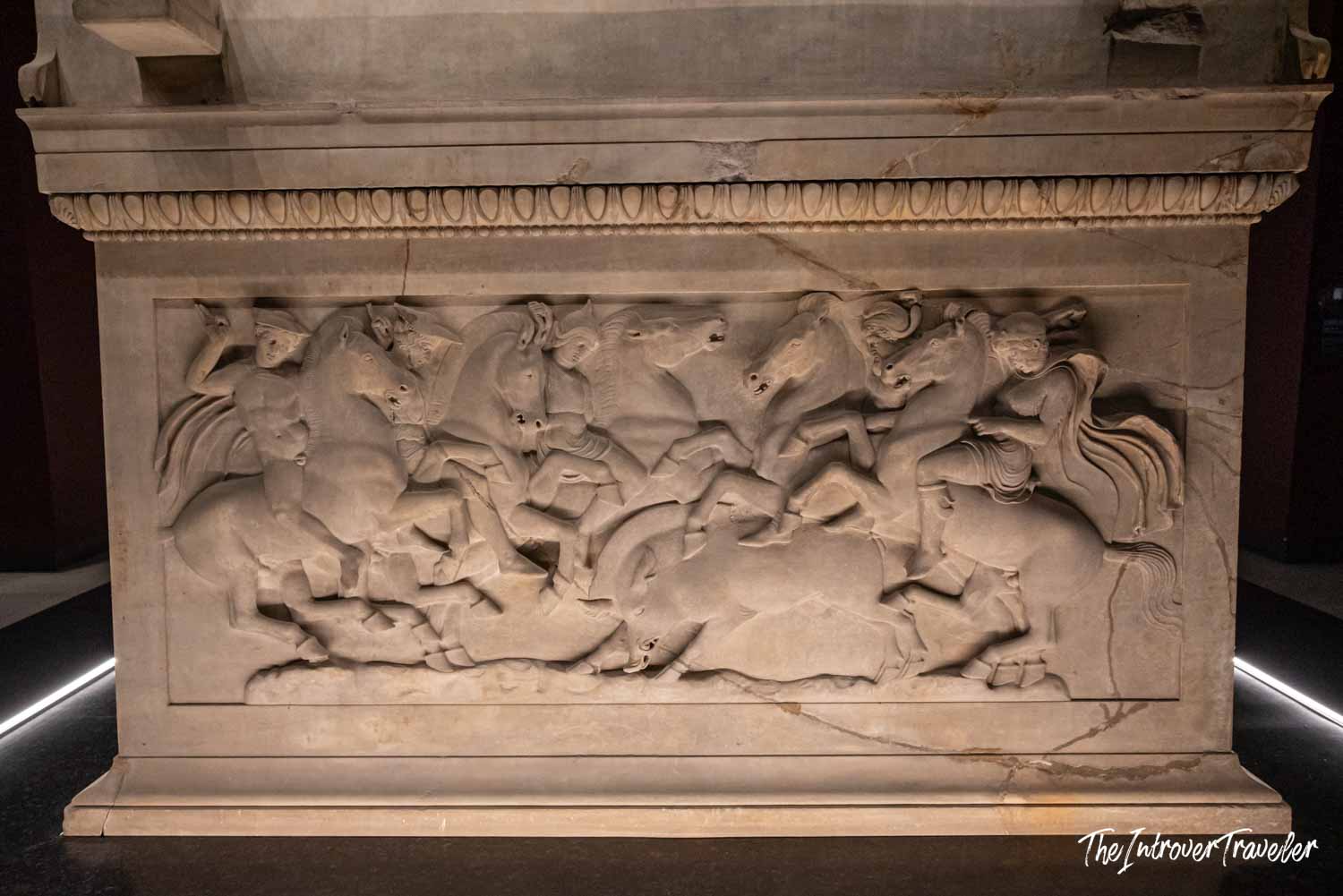 Battle scene relief on the Alexander Sarcophagus base, Istanbul Archaeological Museum