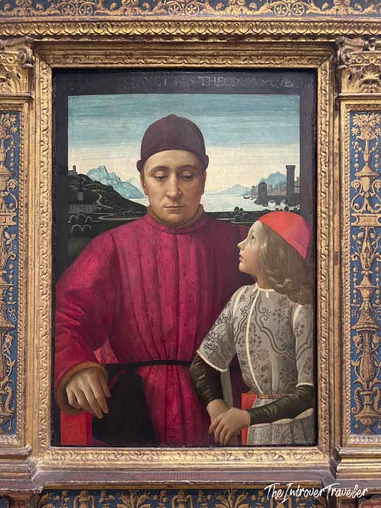 Francesco Sassetti and His Son Teodoro by Ghirlandaio, displayed at the Met in New York