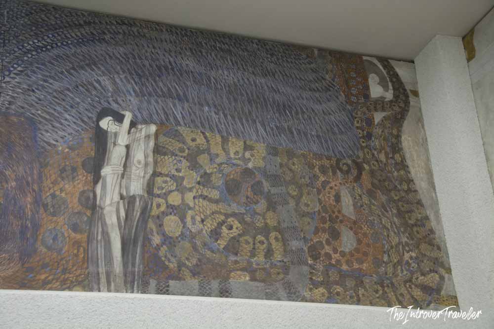 Beethoven Frieze by Gustav Klimt displayed inside the Vienna Secession Building