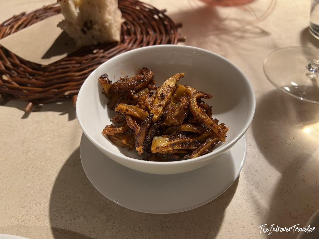 Crispy fried small fish served as a starter at Trattoria Da Lucio, Rimini