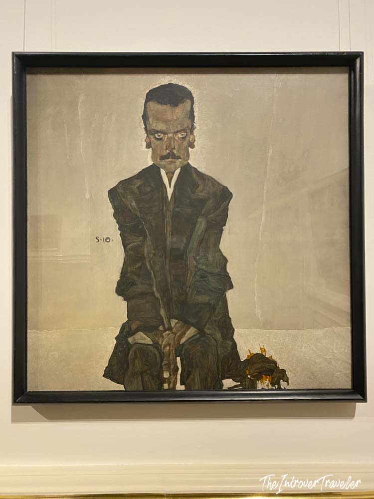 Portrait of Eduard Kosmack by Egon Schiele, displayed at the Belvedere Museum in Vienna