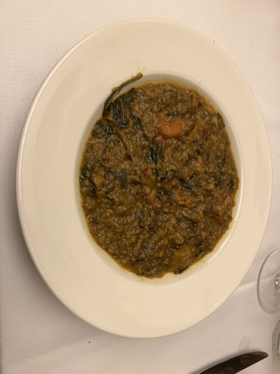 Ribollita Tuscan bread soup served at Trattoria Il Latini in Florence