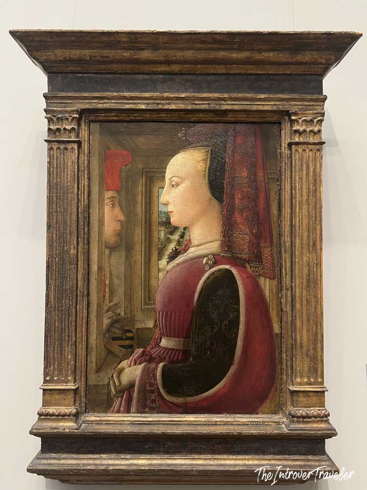 Portrait of a Woman with a Man at a Casement by Fra Filippo Lippi, on display at the Met in New York