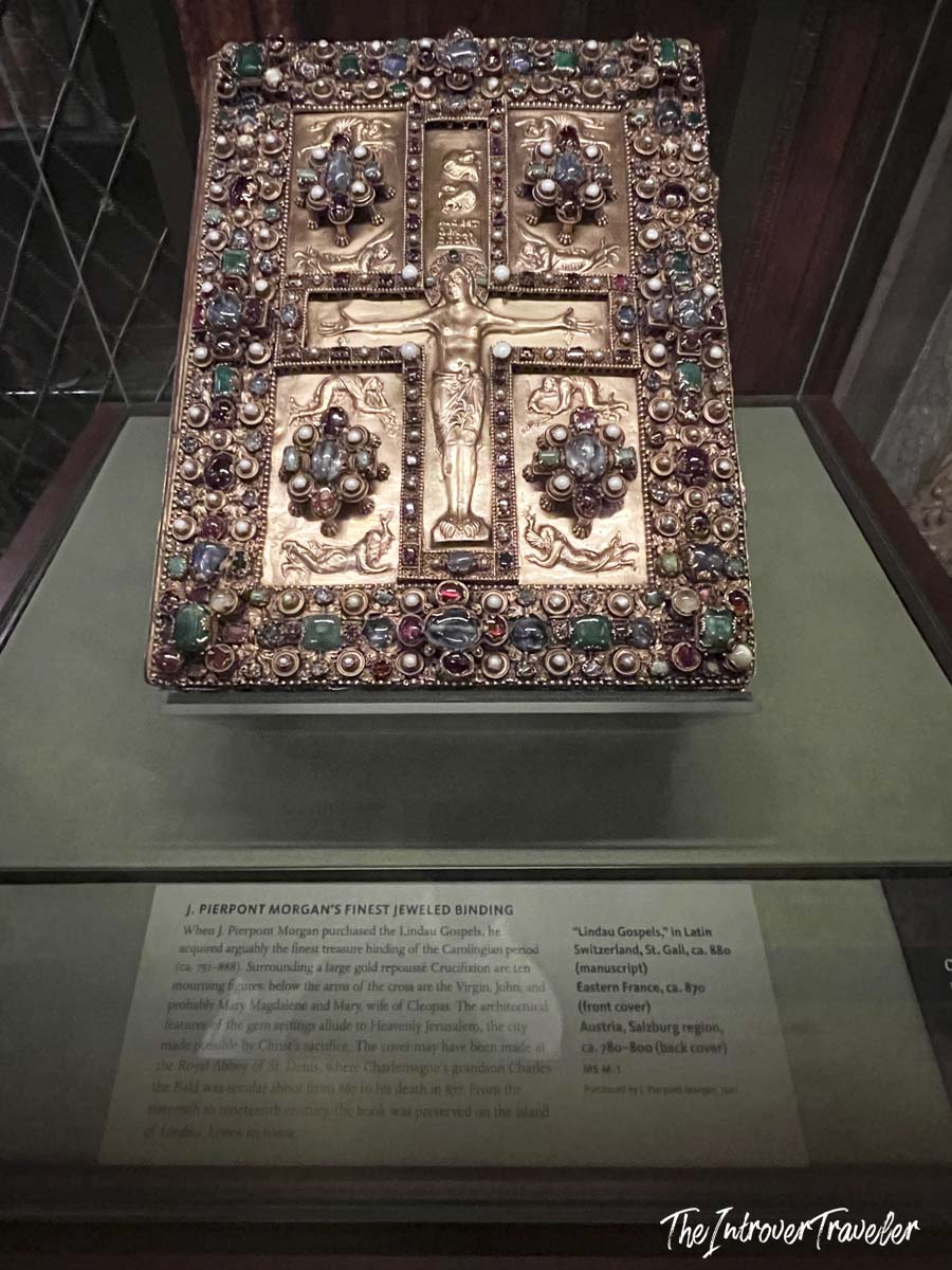 Lindau Gospels jeweled front cover, ca. 870, displayed at the Morgan Library Museum New York