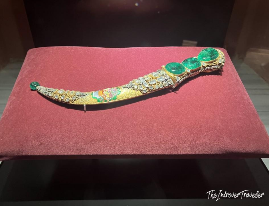 Jeweled Topkapi Dagger with emeralds and diamonds, displayed at Topkapi Palace Istanbul
