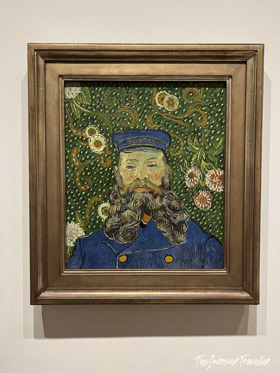 Portrait of the Postman Joseph Roulin by Van Gogh, on display at MoMA New York