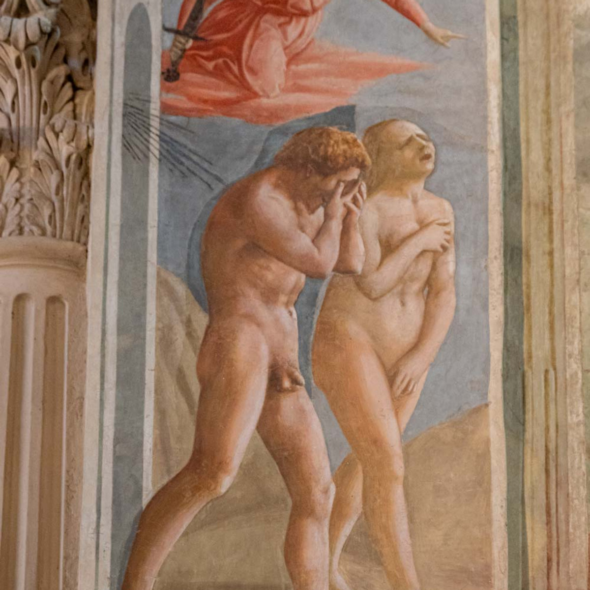 Masaccio's Expulsion from the Garden of Eden fresco, Brancacci Chapel, Florence