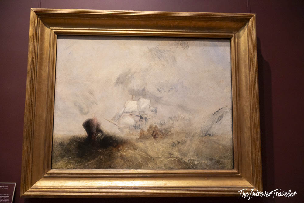 J.M.W. Turner whaling seascape painting in a gold frame at the Met in New York