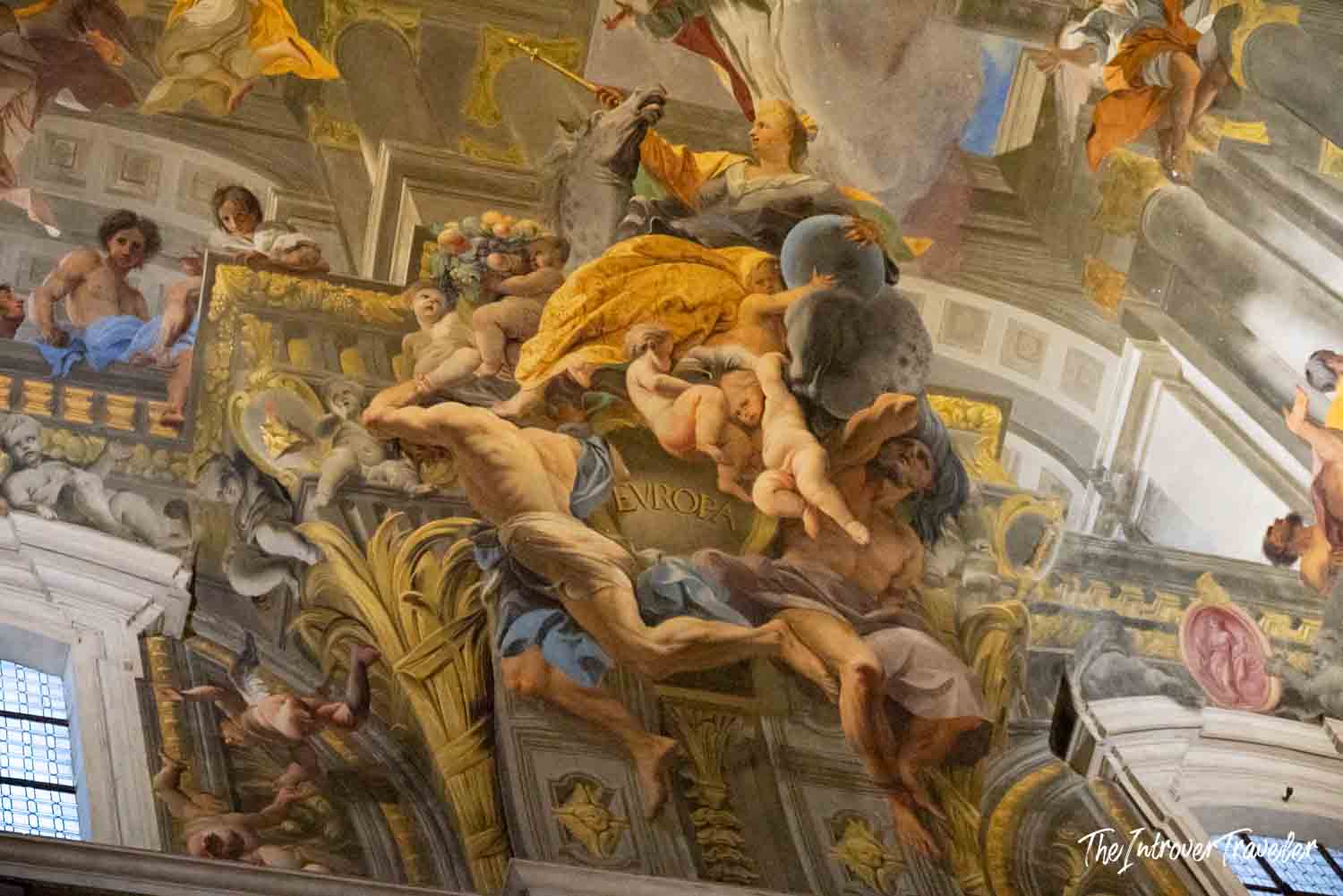 Europa section of Andrea Pozzo's ceiling fresco at Sant'Ignazio church, Rome