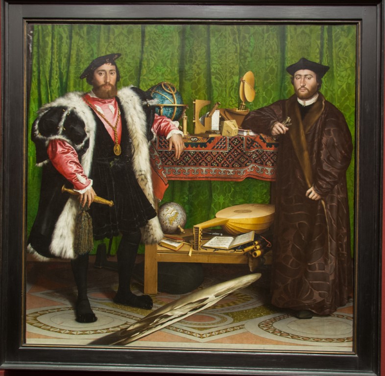 The Ambassadors by Hans Holbein the Younger, on display at the National Gallery in London