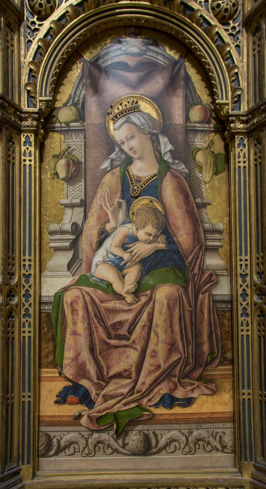 Madonna and Child by Carlo Crivelli, displayed in the National Gallery, London