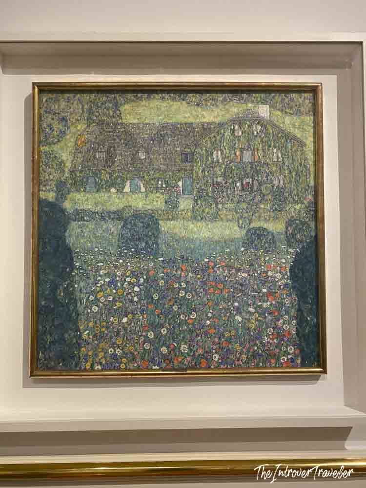 Country House by the Attersee by Gustav Klimt, on display at the Belvedere Museum Vienna