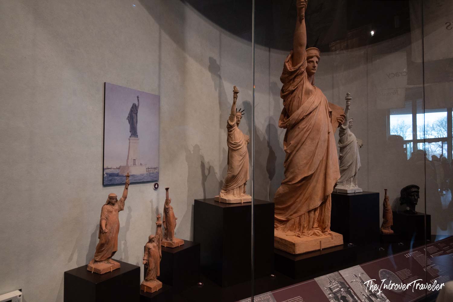 Bartholdi's clay scale models of the Statue of Liberty on display at the Liberty Island museum