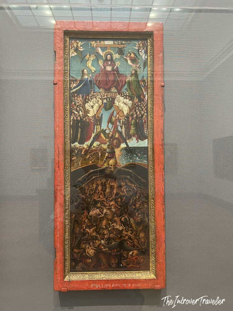 Last Judgment panel painting by Jan van Eyck on display at the Metropolitan Museum of Art