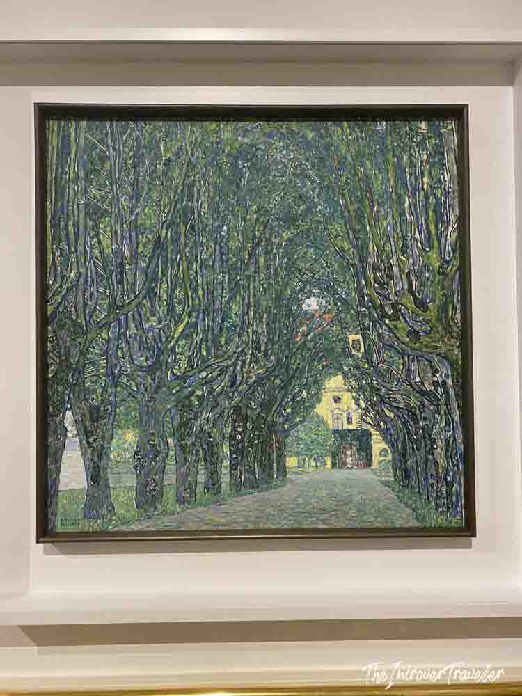 Avenue in the Park of Kammer Castle by Gustav Klimt, displayed at the Belvedere Museum Vienna
