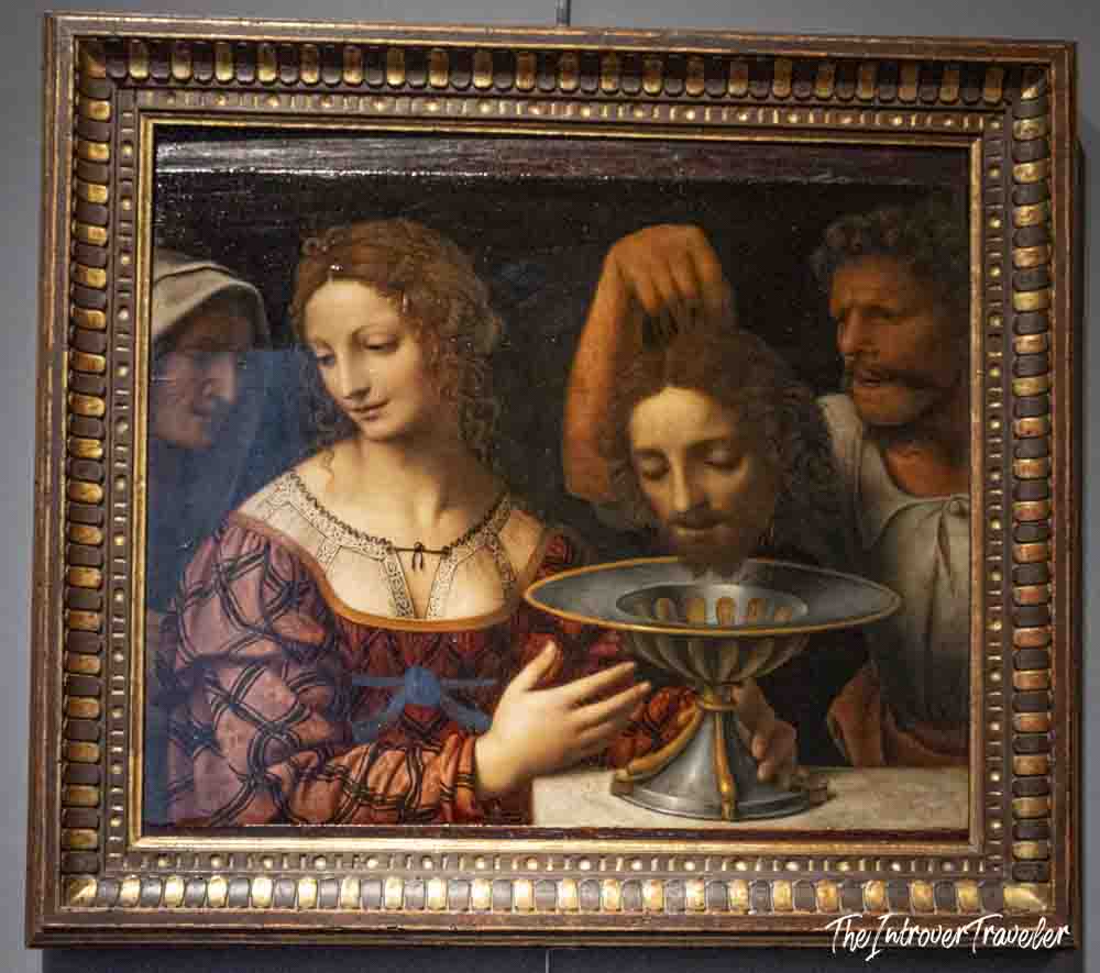 Salome with the Head of John the Baptist, a Renaissance painting on display at the Uffizi Gallery Florence
