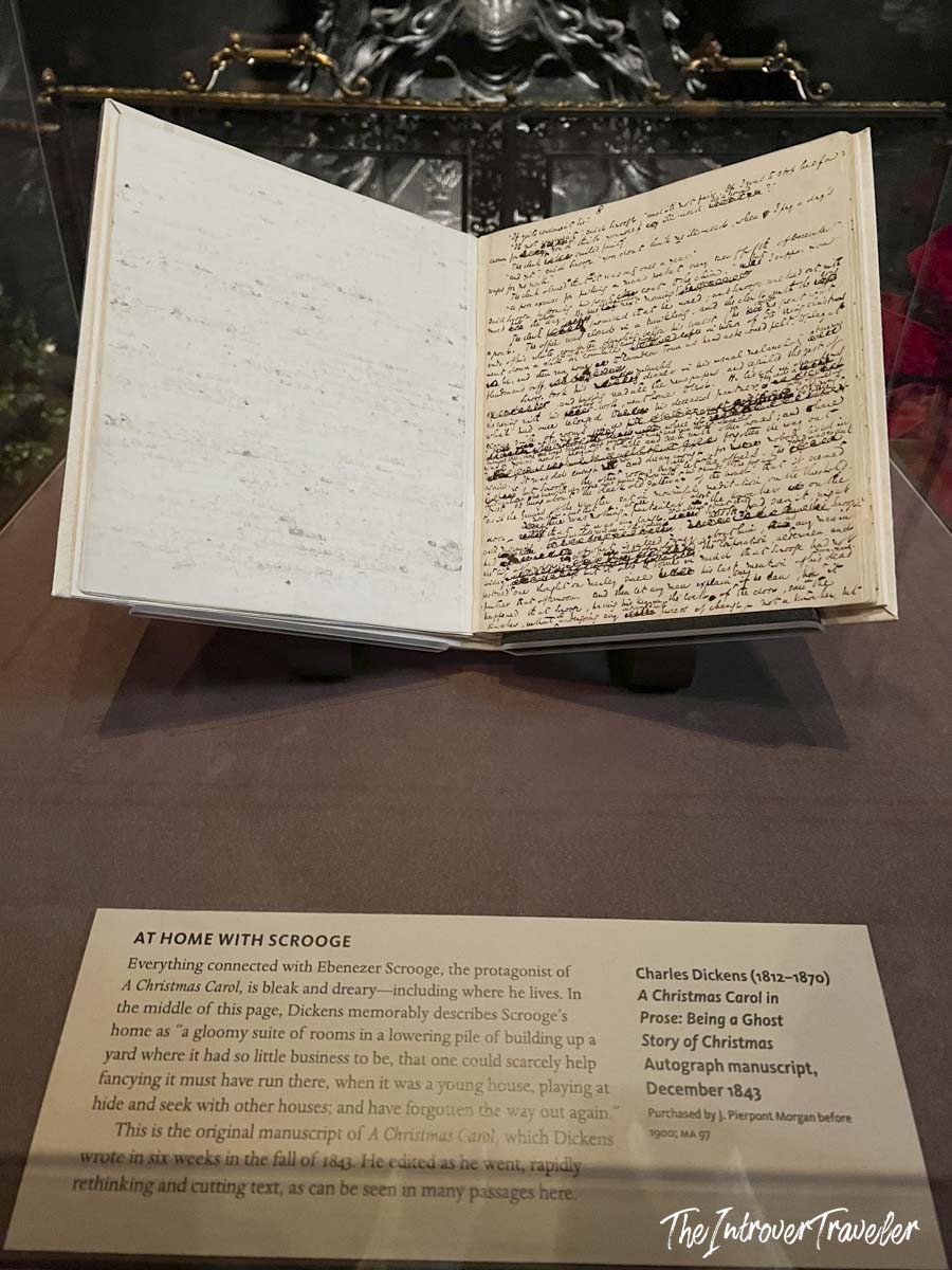Charles Dickens handwritten manuscript of A Christmas Carol, December 1843, Morgan Library New York