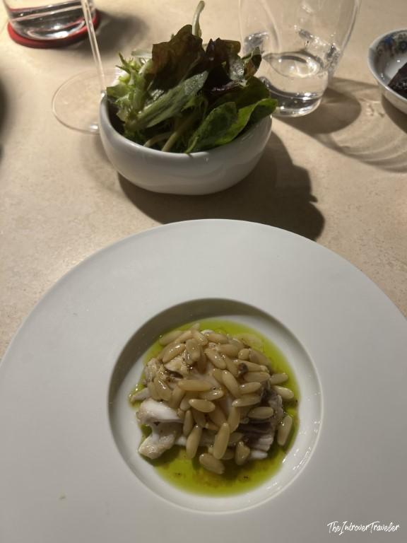 Orzo pasta with fish in olive oil at Trattoria Da Lucio, a fine dining seafood restaurant in Rimini