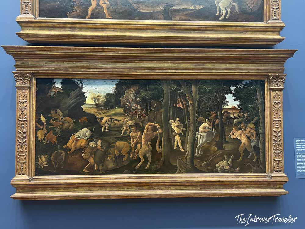 A Hunting Scene by Piero di Cosimo, Renaissance panel painting at the Metropolitan Museum of Art, New York