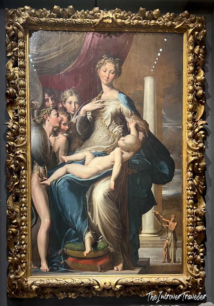 Madonna with the Long Neck by Parmigianino, Mannerist masterpiece at the Uffizi Gallery Florence