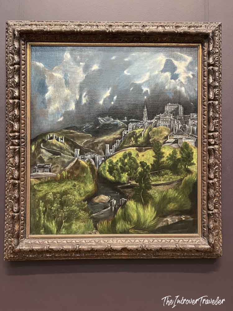 View of Toledo by El Greco, a dramatic landscape painting displayed at the Met in New York