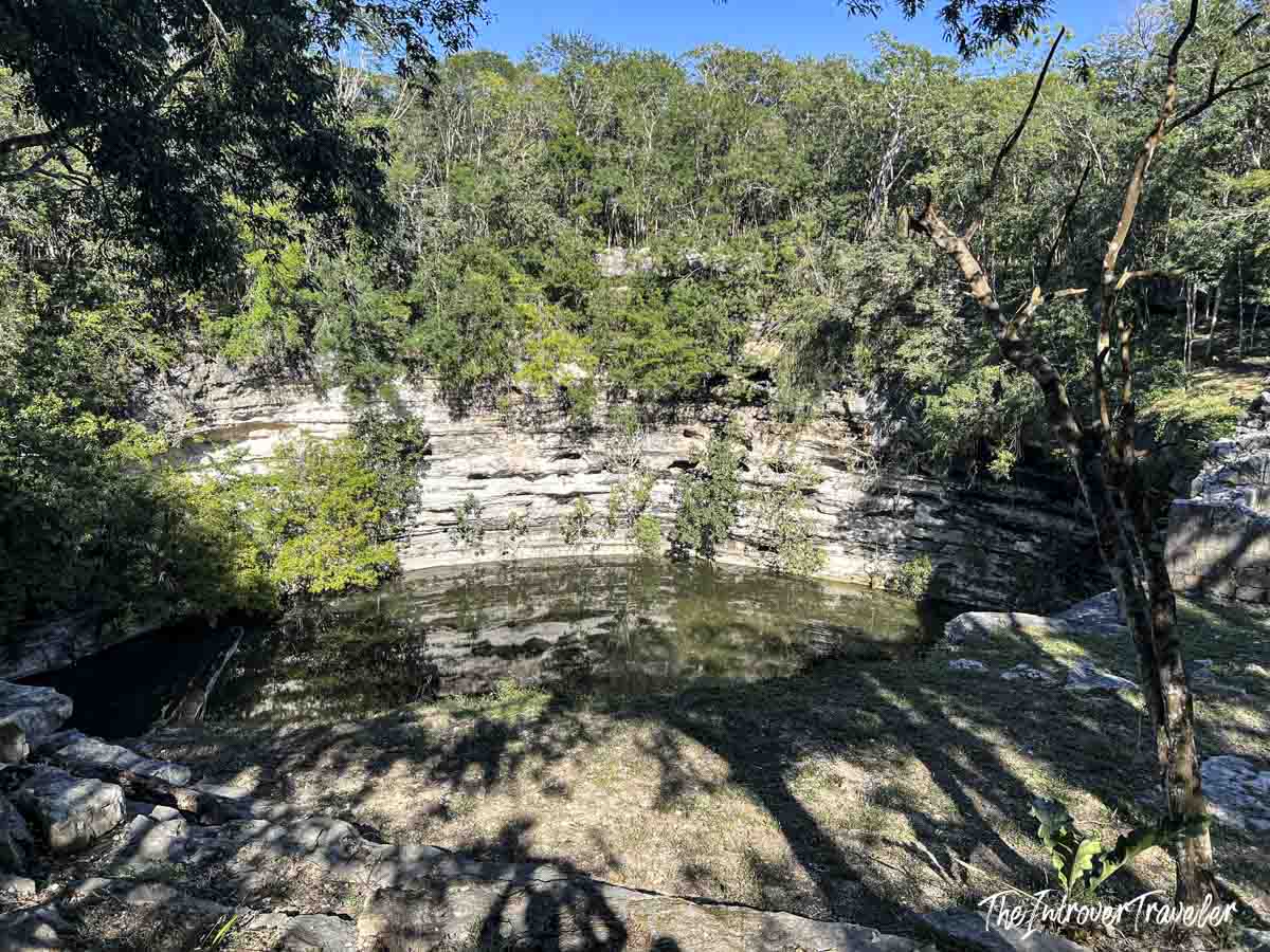 Sacred Cenote of Chichen Itza, an open-air Maya limestone sinkhole used for ritual offerings