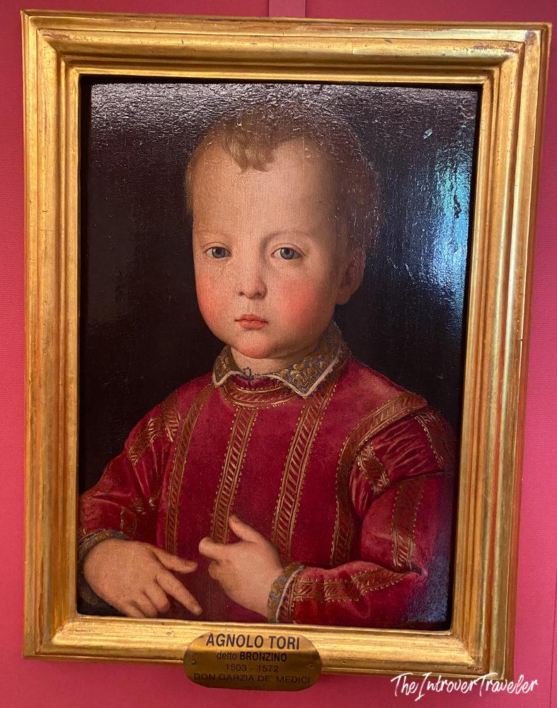Portrait of Don Garzia de Medici by Bronzino, displayed in Lucca, Tuscany
