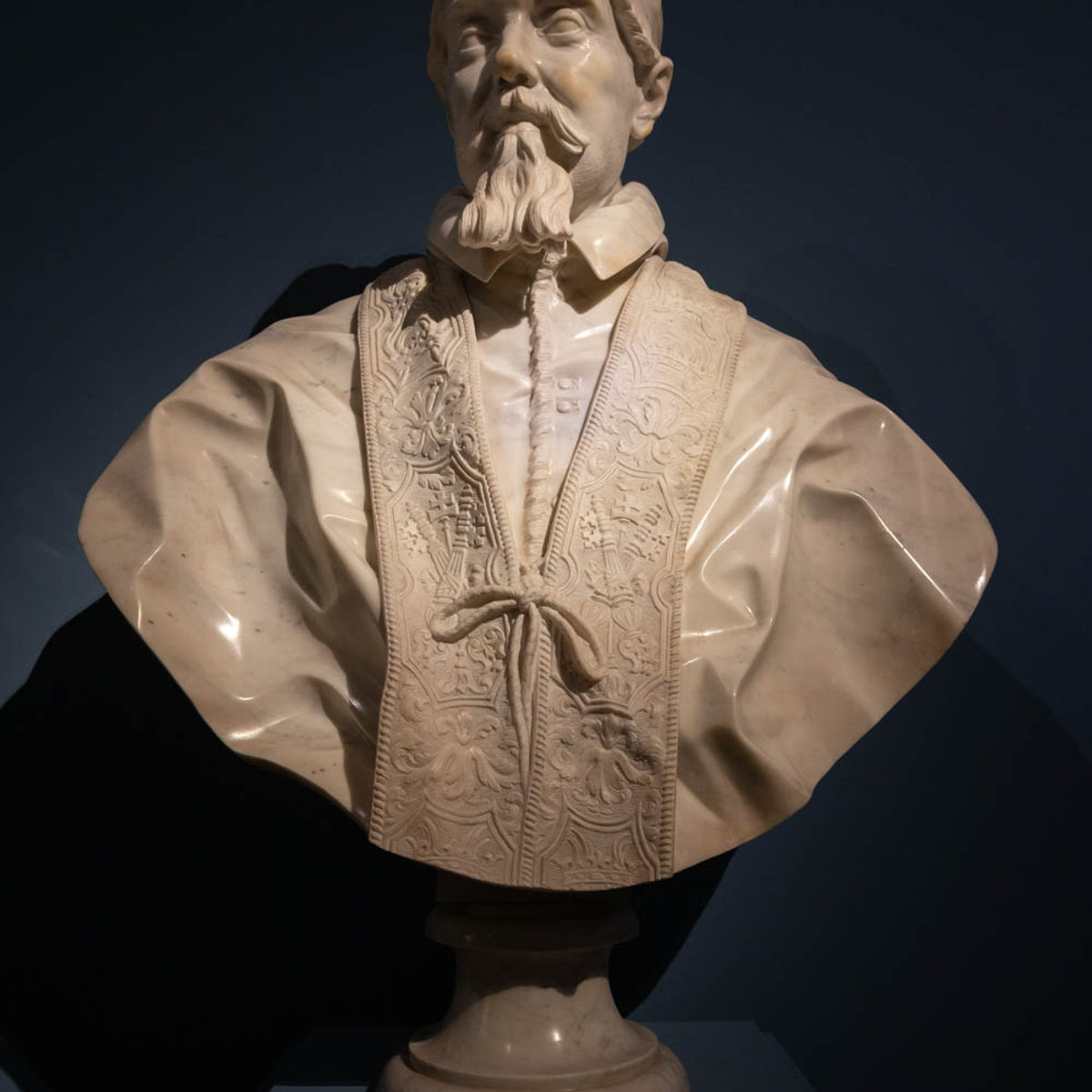 Bernini marble bust of Pope Urban VIII, showcasing Baroque portraiture at Palazzo Barberini