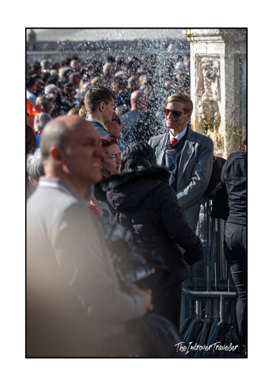 Crowd gathered in St. Peter's Square, Rome, for the Sunday Angelus blessing by the Pope