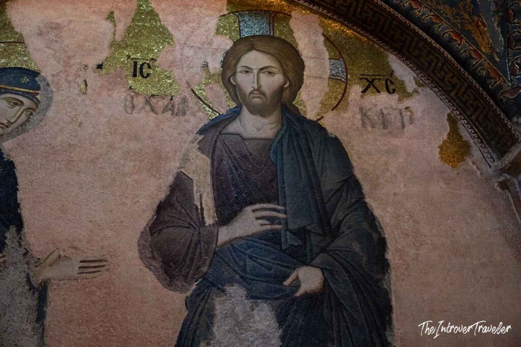 Byzantine mosaic of Christ Pantocrator at Saint Savior in Chora, Istanbul