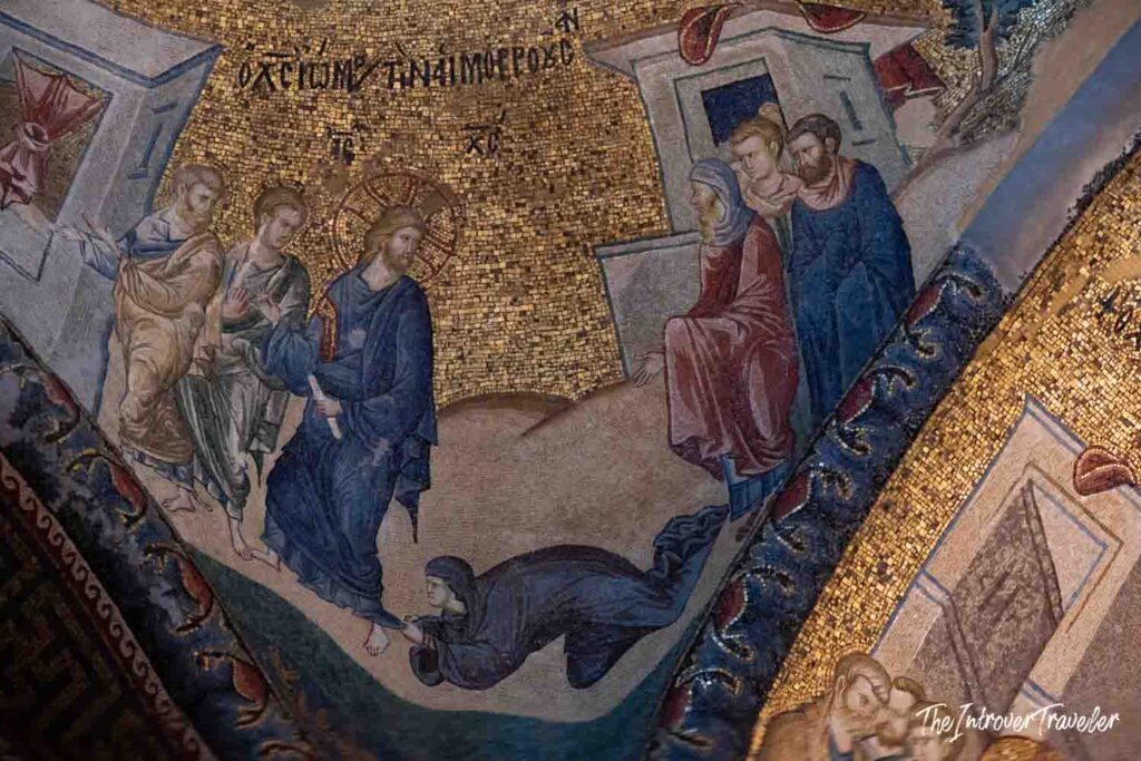 Byzantine mosaic of the Healing of the Man Born Blind, Chora Church, Istanbul