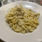 Tonnarelli cacio e pepe at Osteria La Quercia, one of the best pasta dishes in Rome