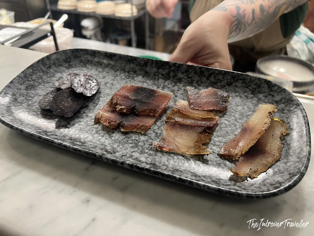Aurea Osteria, Cagliari. Fish charcuterie