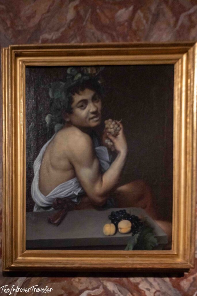 Young Sick Bacchus by Caravaggio, Room of the Silenus, Borghese Gallery, Rome