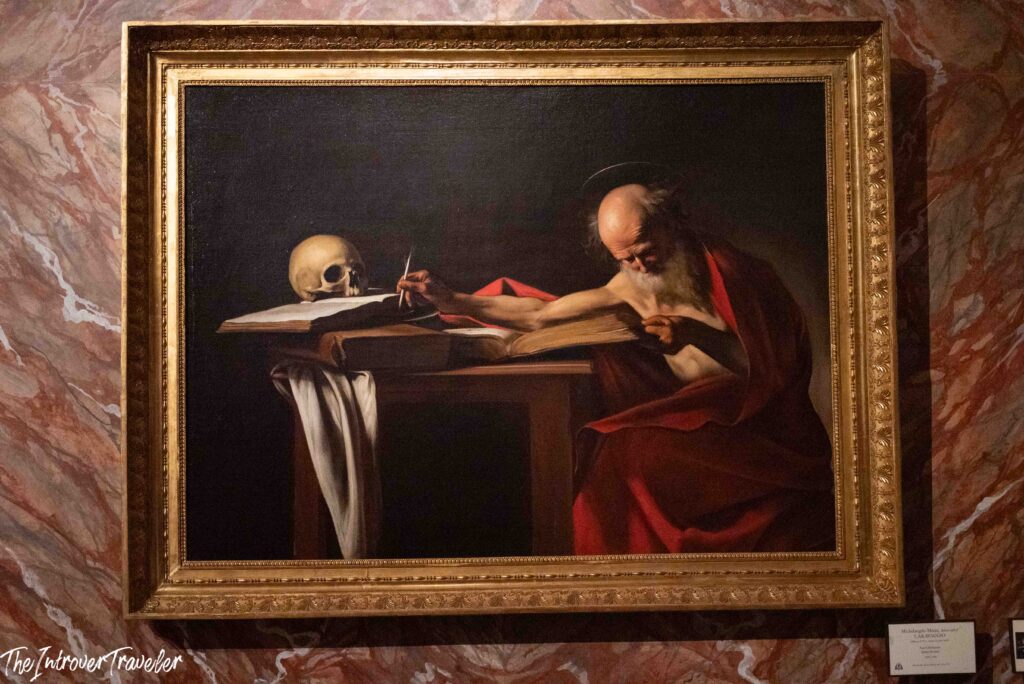 Saint Jerome Writing by Caravaggio, Room of the Silenus, Borghese Gallery, Rome